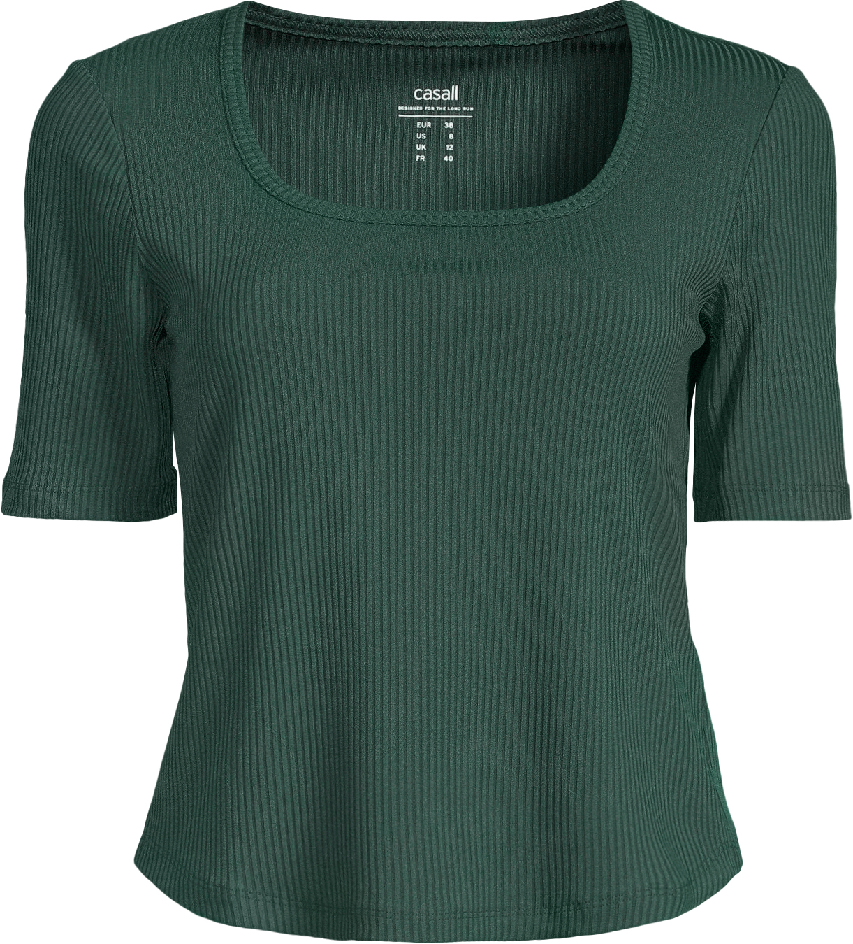 Scoop Rib Tee Dame Dark Pine