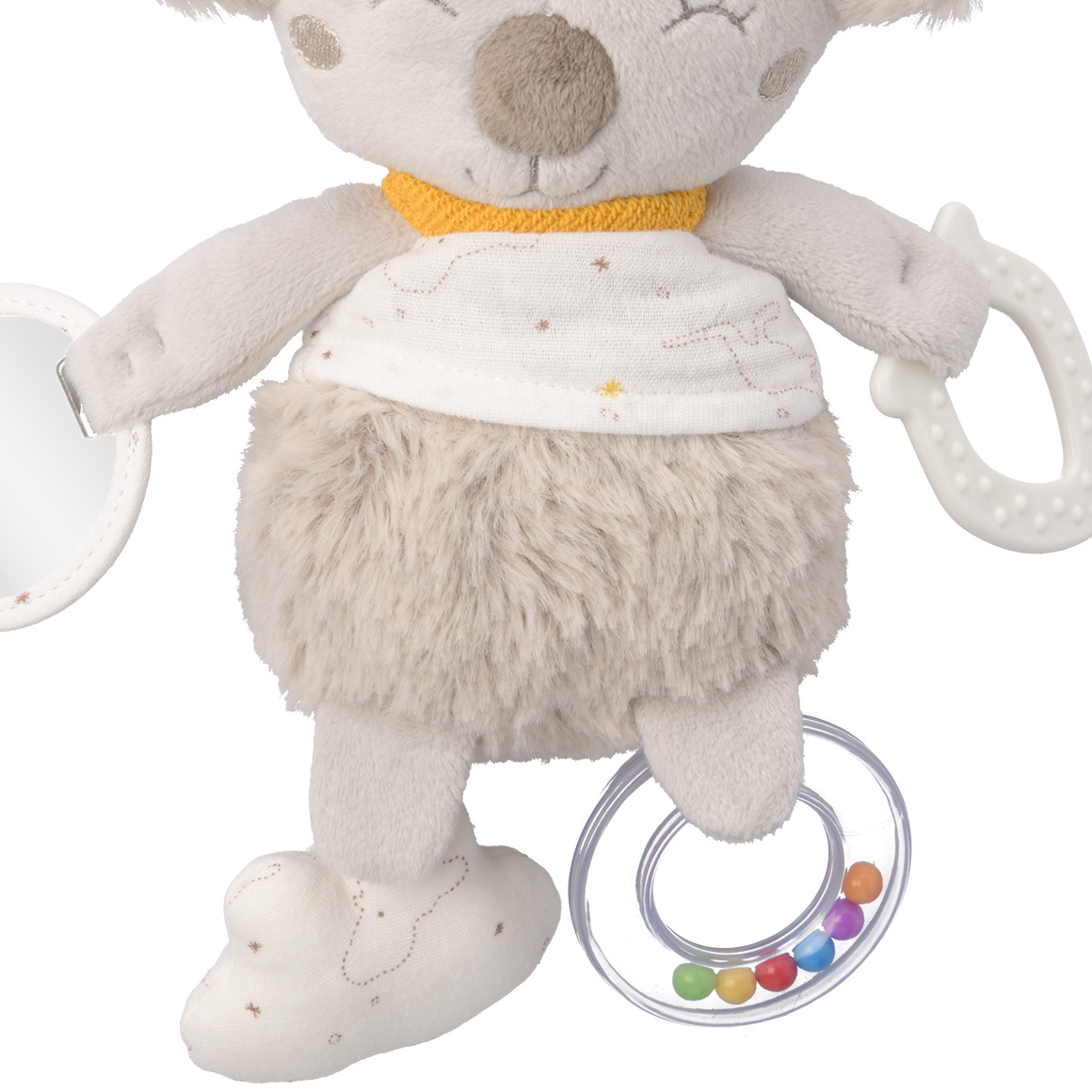 Topomini Baby Activity Koala mit vielen Elementen hellgrau