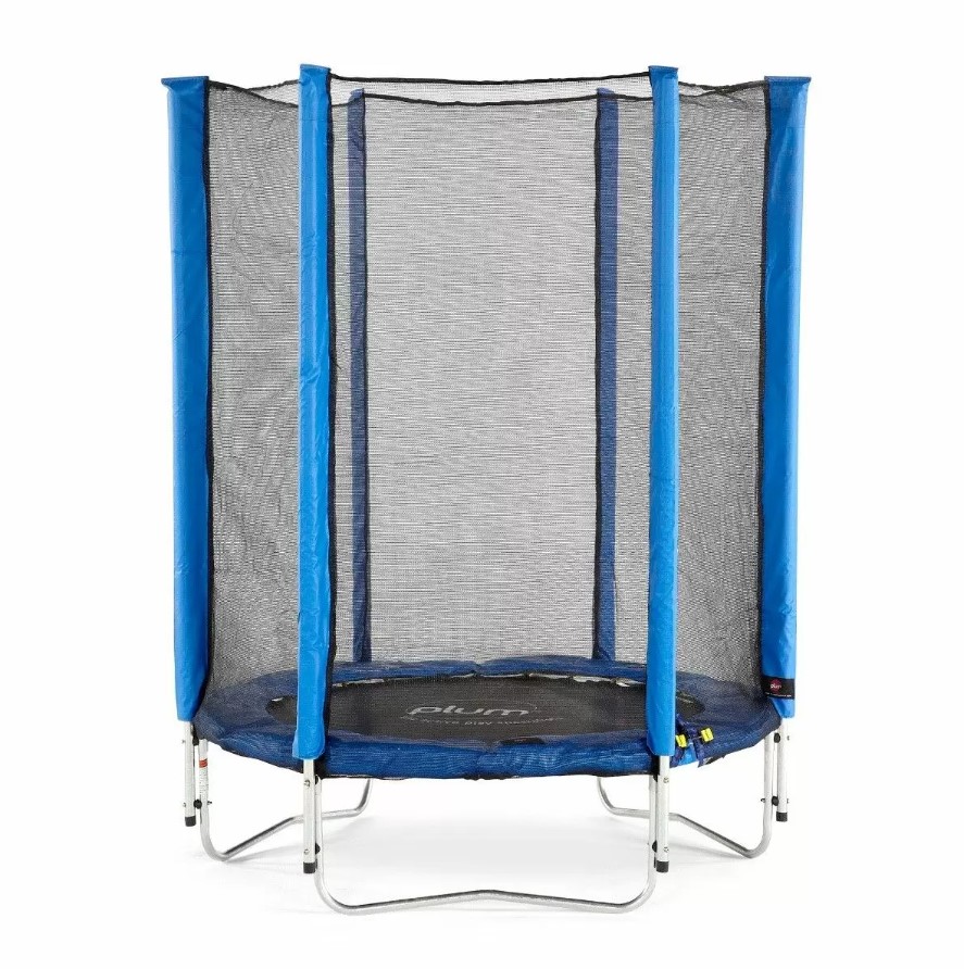Trampoline bleu et filet de sécurité junior de 4,5