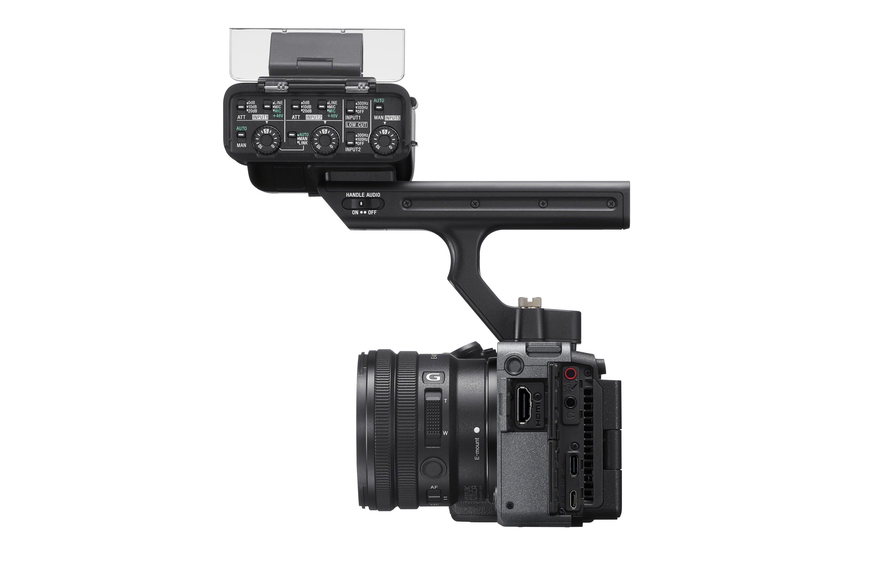Videokamera FX30 + XLR-Griffeinheit E PZ 18–110mm Kit<br>Kompakte Gateway-Kamera FX30 der Cinema Line mit XLR-Griffeinheit und Objektiv