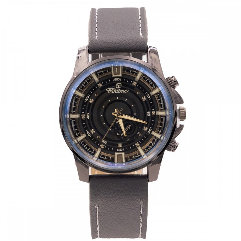 Montre Homme CHTIME bracelet Cuir Gris