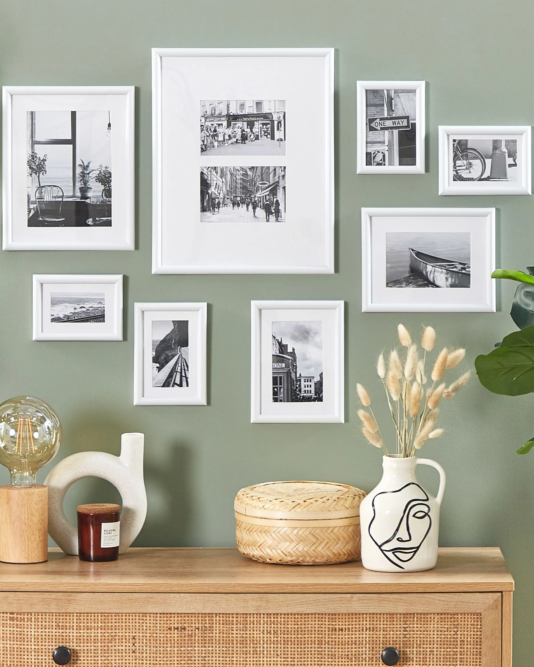 Set van 8 fotolijsten GARANGO Stedelijk motief Wit