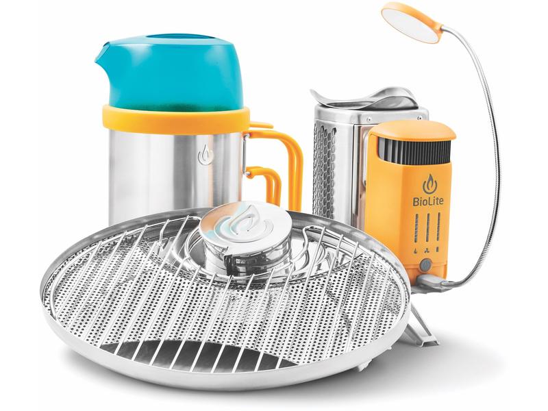 BioLite Camping-Grill Campstove Complete Kit Kochset aus Grill und Wasserkocher
