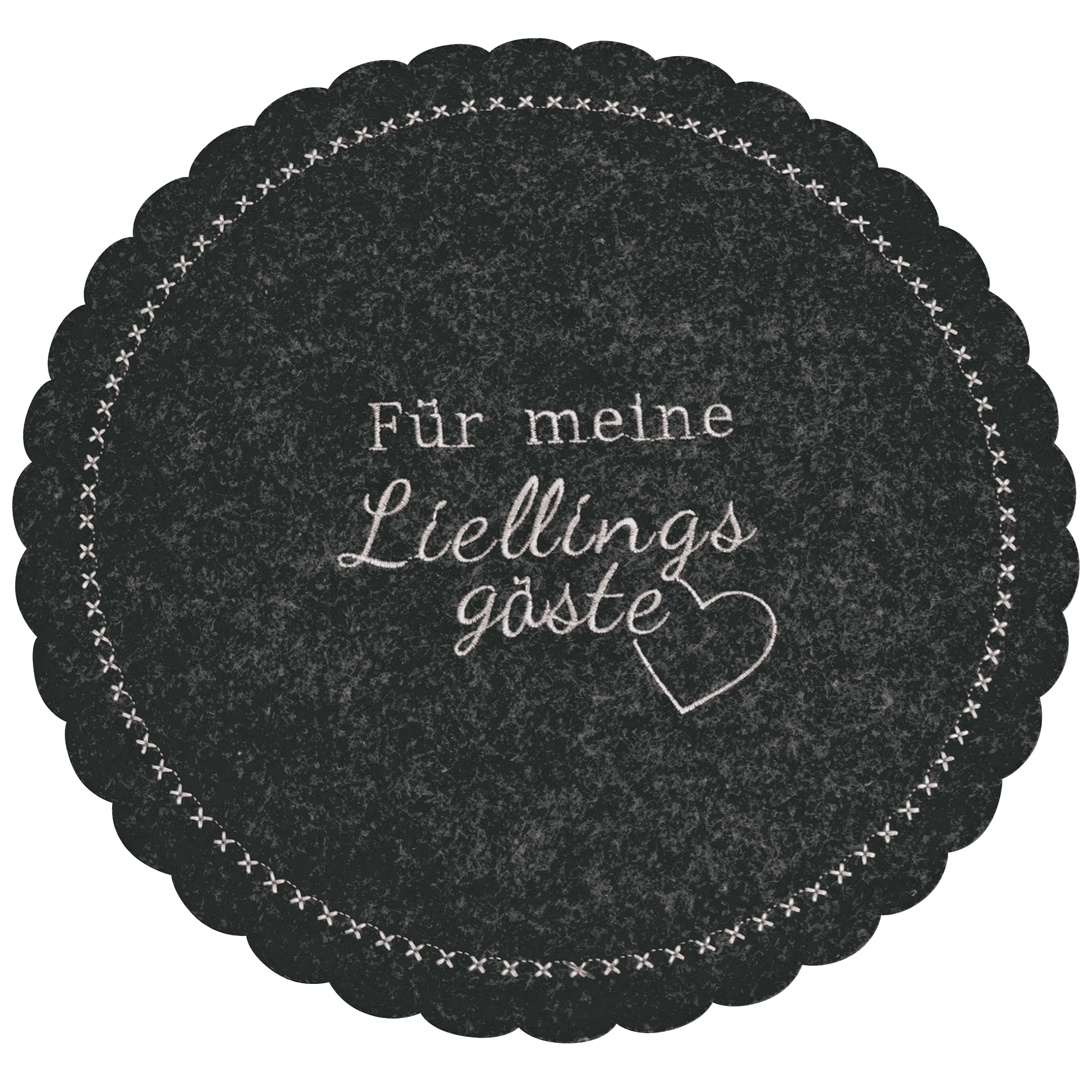 Filz Platzmatte - Für meine Lieblingsgäste - Ø 30 cm