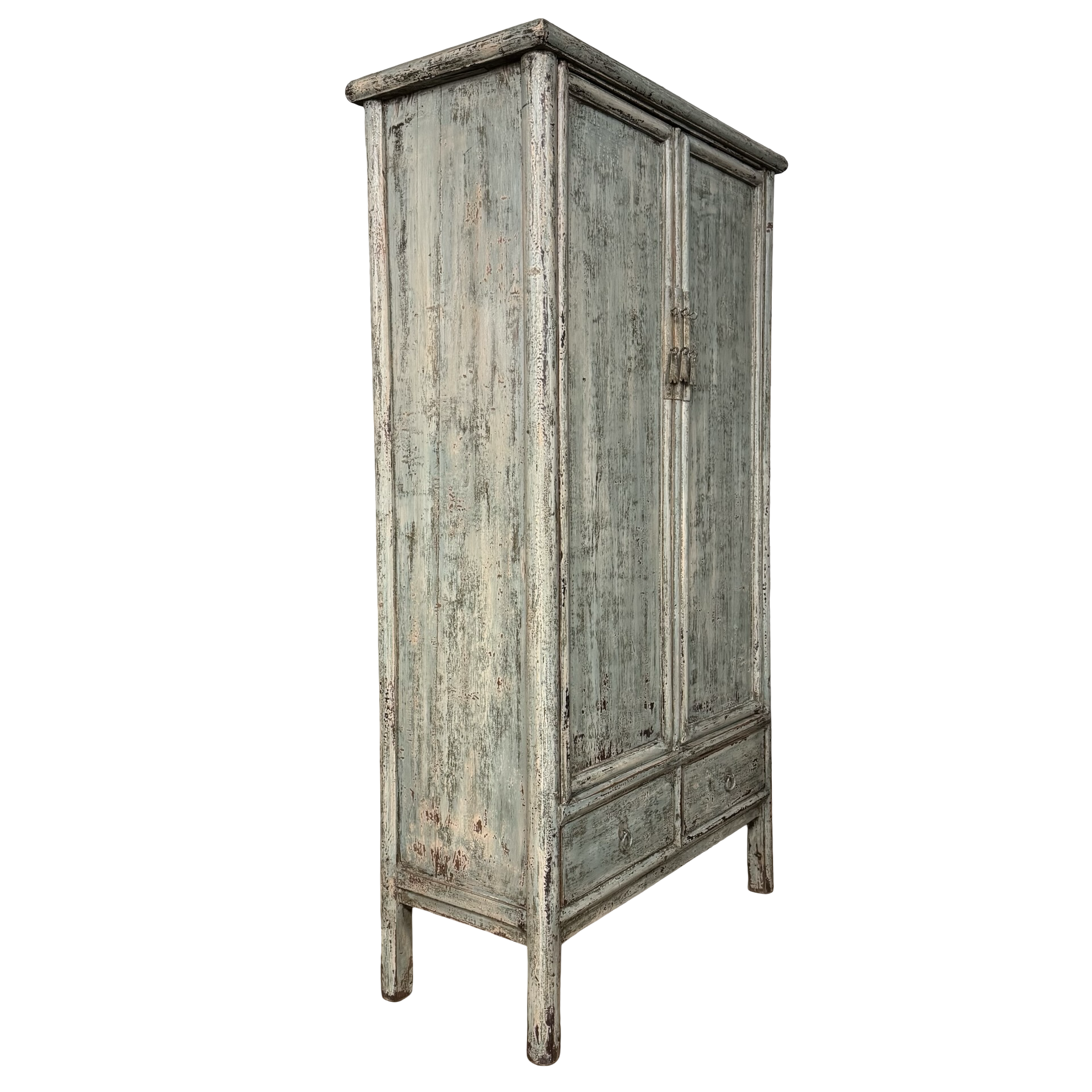 Wandkast 2deur 2la blauw uniek