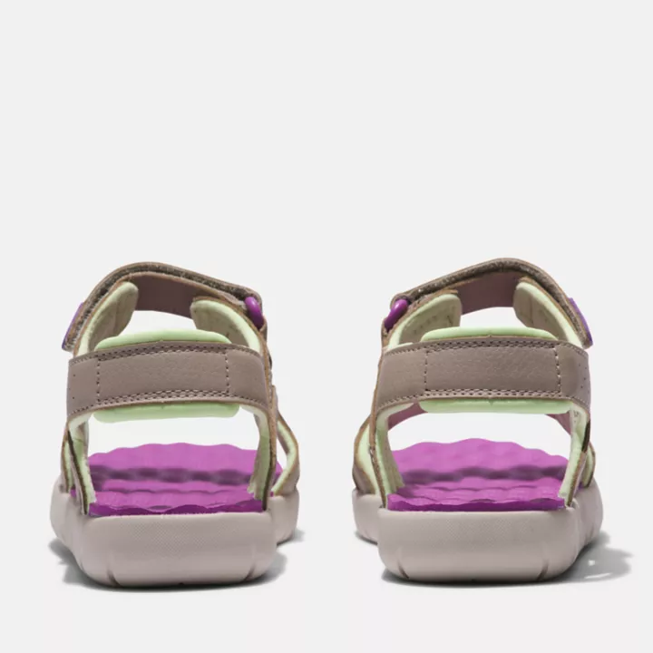 Sandales à double bride Perkins Row junior en beige/violet