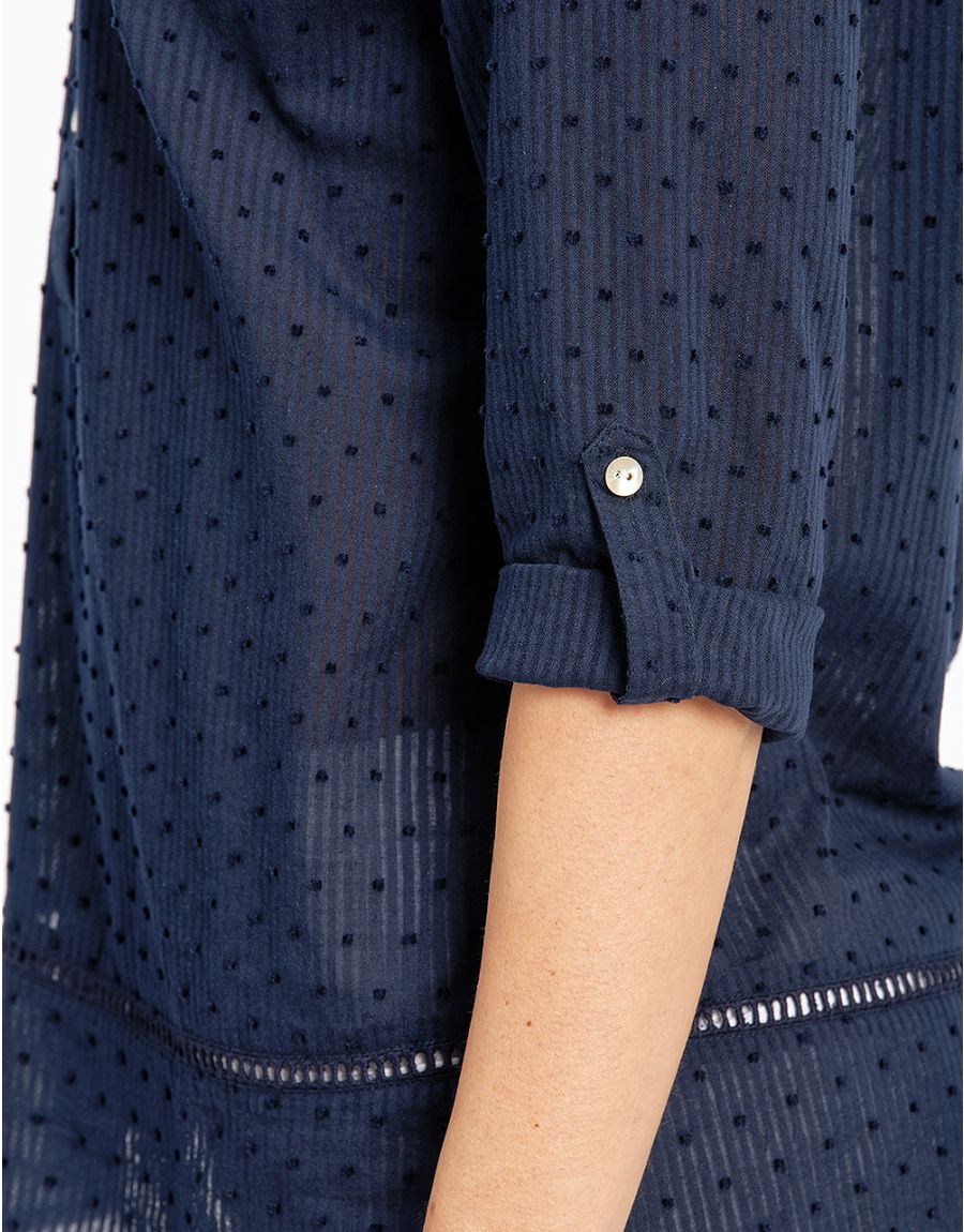 Blouse marine 100% coton