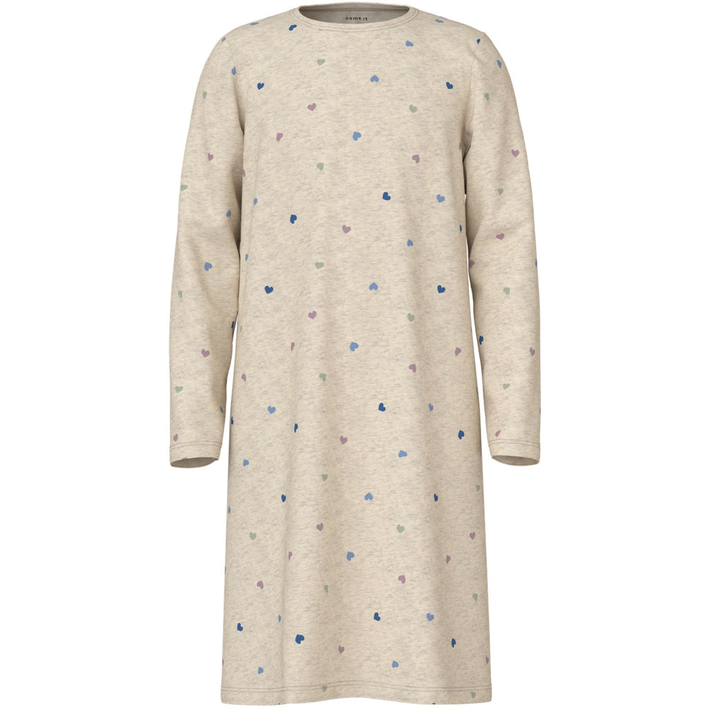 Køb Name It Peyote Melange Nkfnightgown Hearts Noos