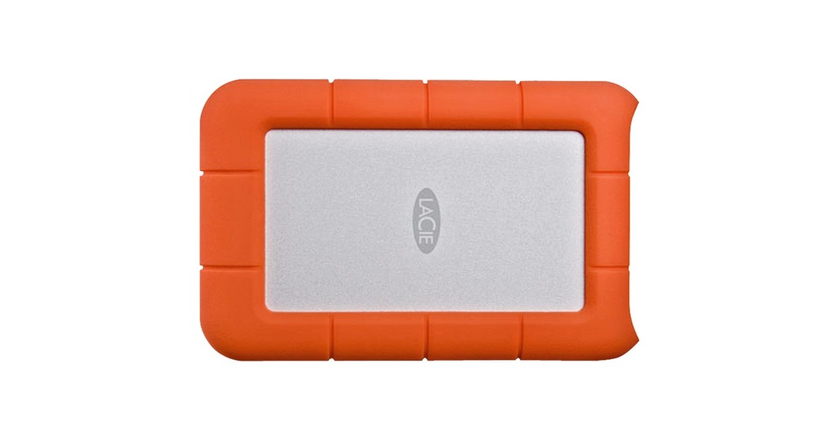 LaCieRugged Mini, 2 TB externe harde schijf  (Zilver/oranje, USB 3.0)