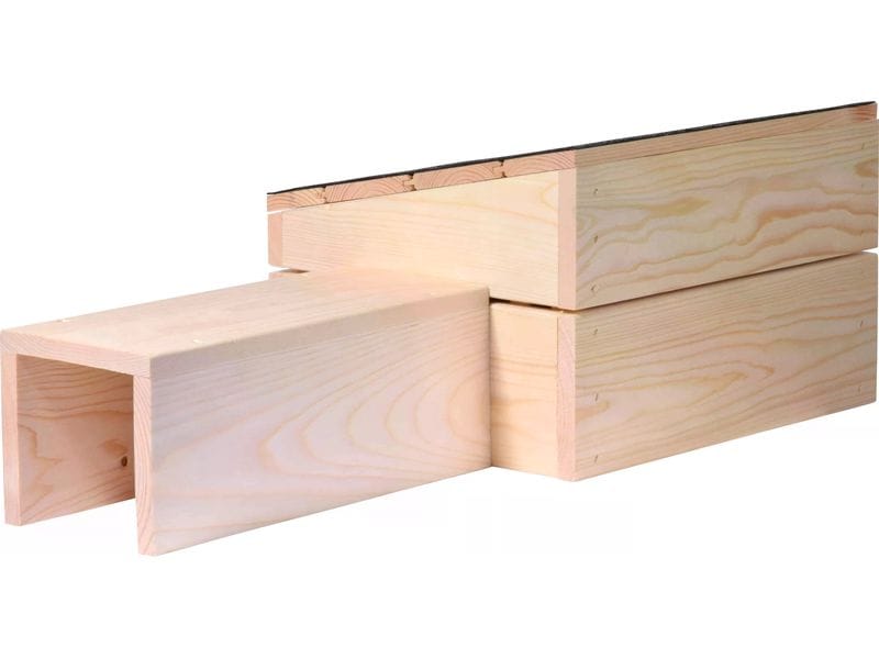 dobar Igelhaus mit Eingang, 74.5 x 29 x 24 cm, Schwarz Igelhaus Bausatz mit extra langem Eingang und Bitumendach