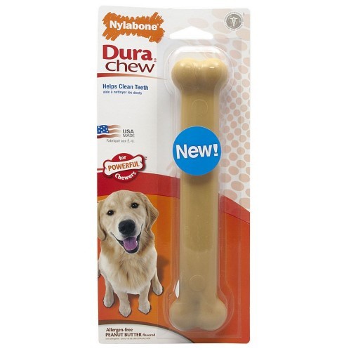 Brinquedo para mastigar para cães com sabor de manteiga de amendoim