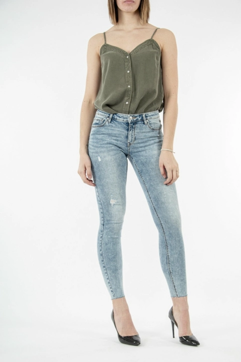 jeans Veromoda lydia lr skinny dest raw light blue denim
