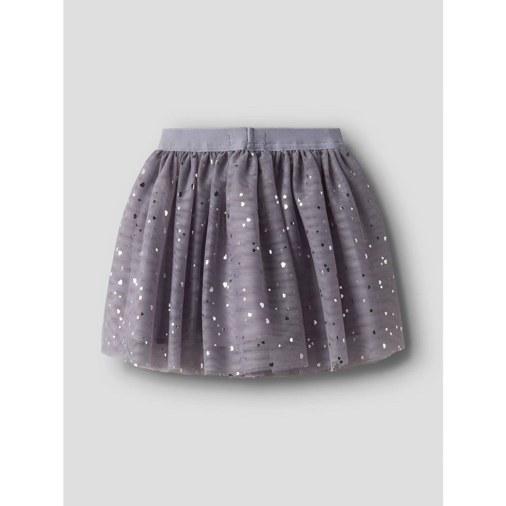 Køb Name It Lavender Gray Silver Foil Nmfterana Tyl Nederdel