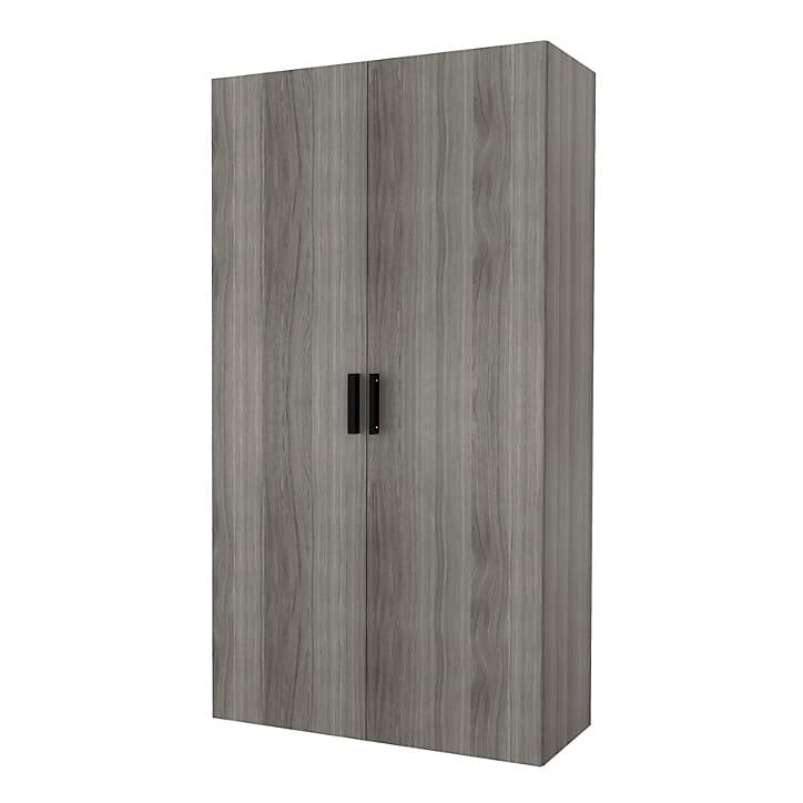 Armoire penderie portes battantes effet chêne grisé GoodHome Atomia H. 187,5 x L. 100 x P. 45 cm