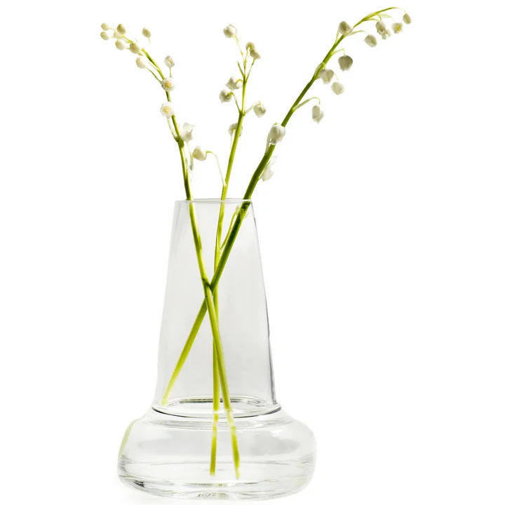 Holmegaard - Flora Vase, mittlerer Hals, H 24 cm, smoke