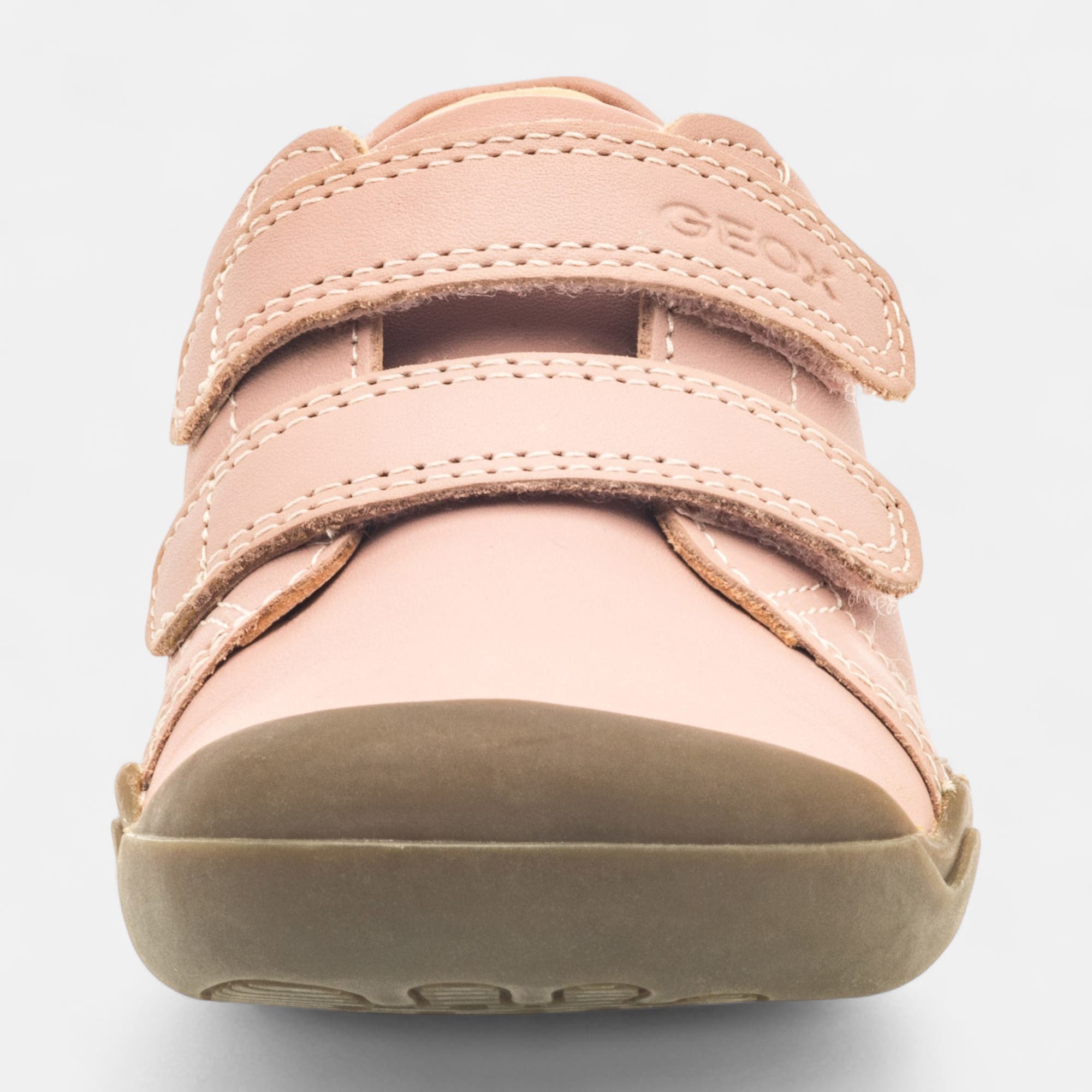 Baskets hautes Bébé fille en cuir rose