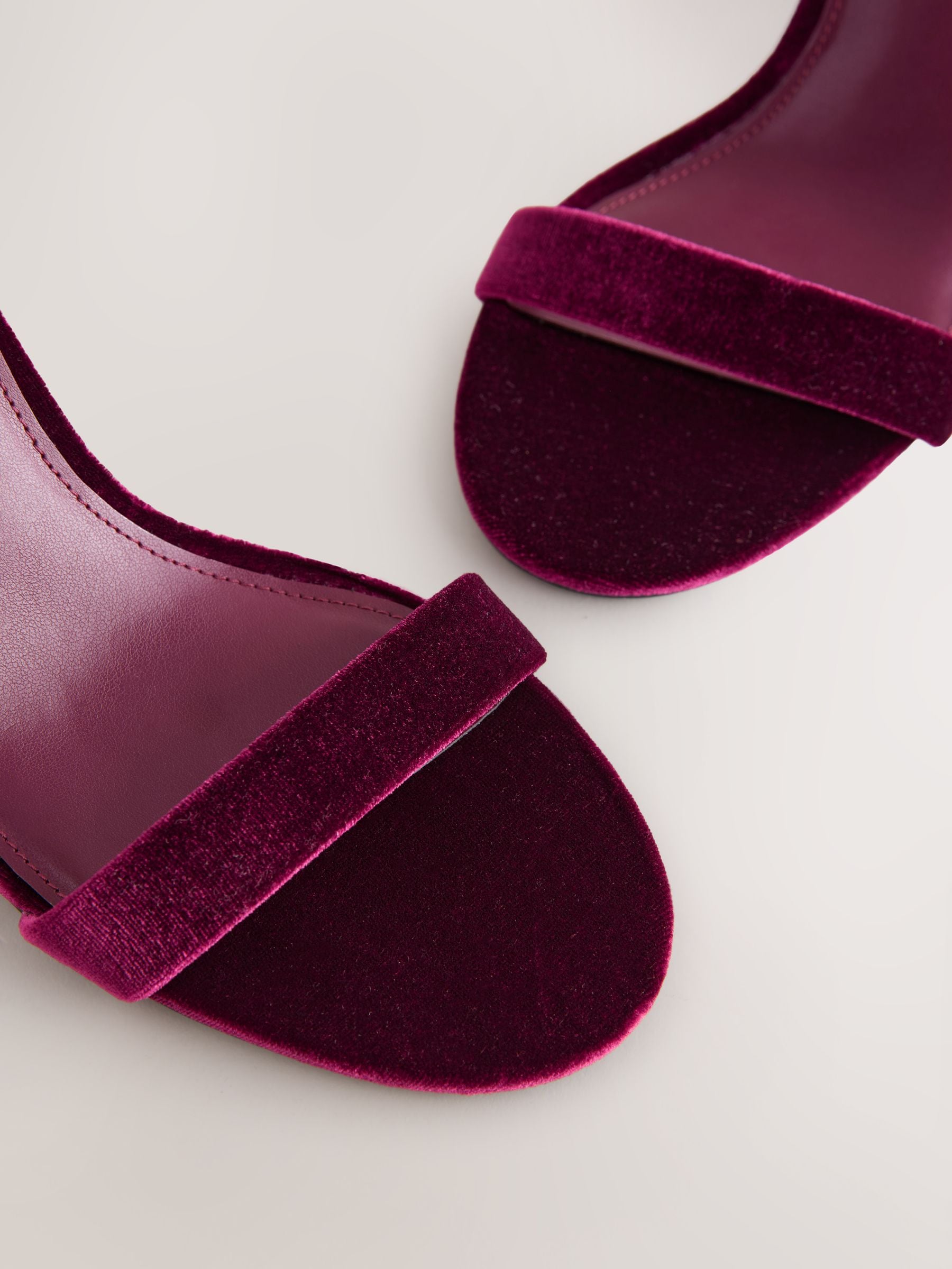 Bordeauxrood - Sandalen met blokhak