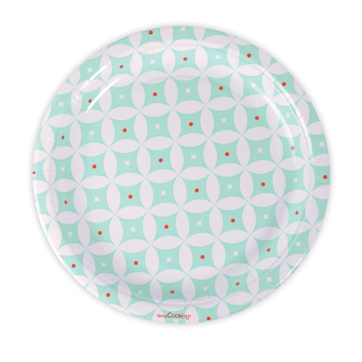 8 assiettes carton Ø 23 cm - Rosaces Scrapcooking