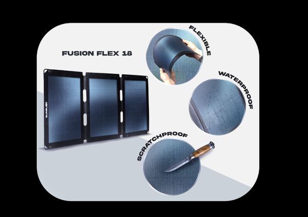 FUSION FLEX Solar Panel  black  18W