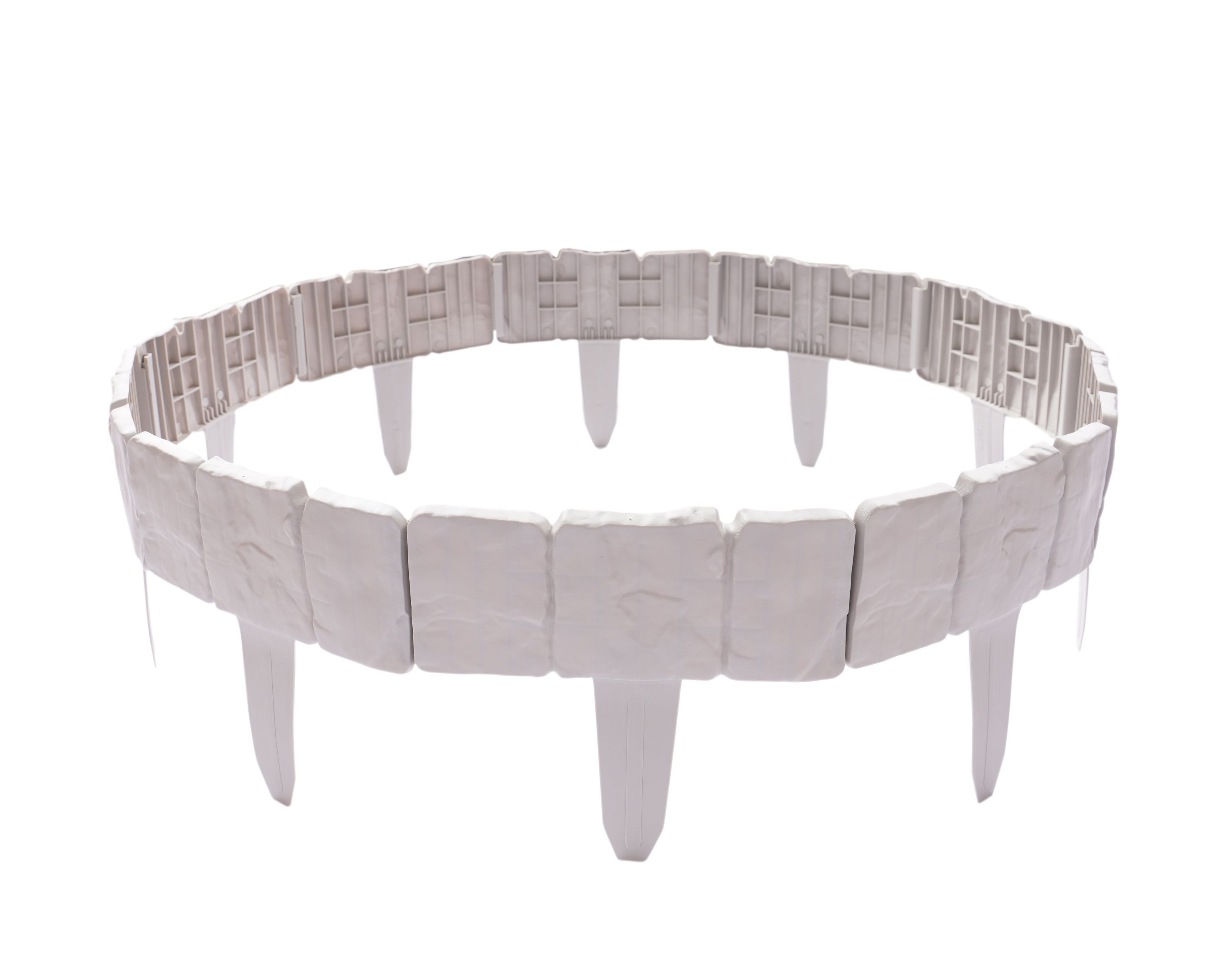 Rasenkante Steinoptik grau 10er Set