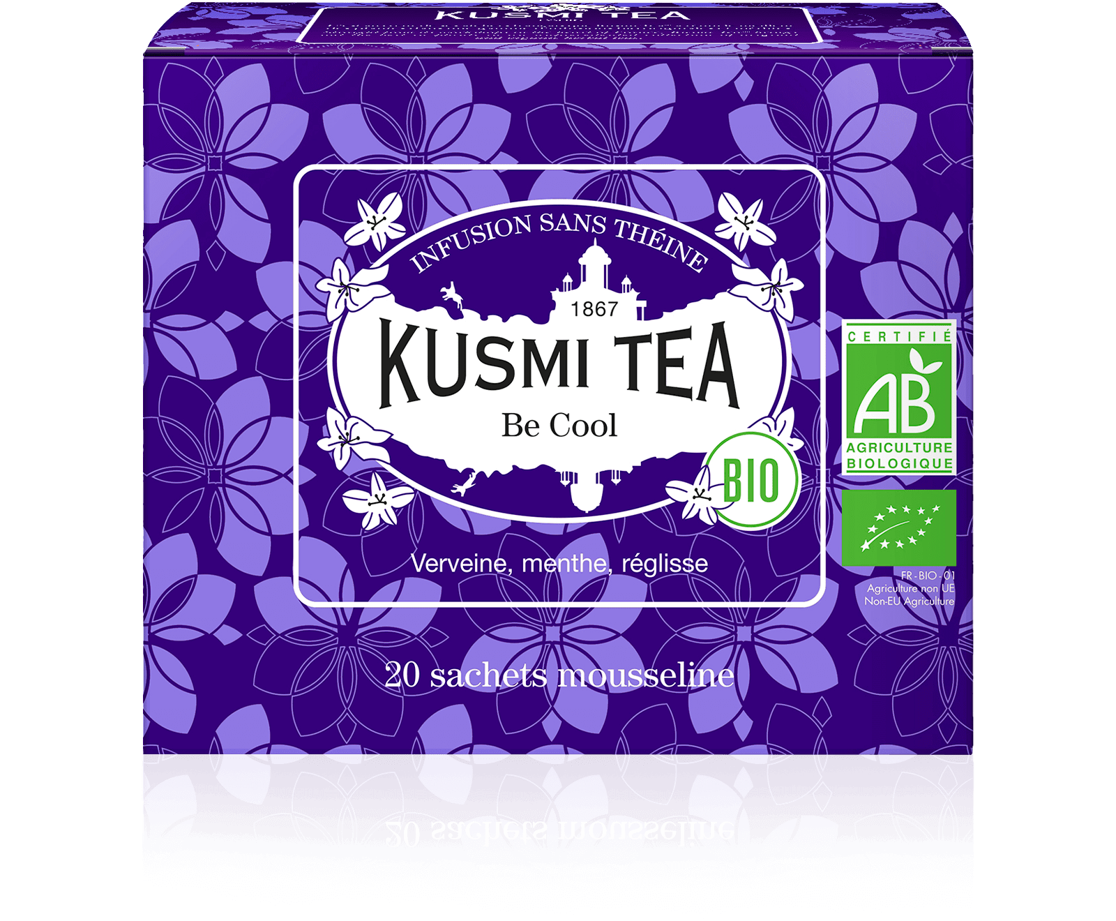 Be Cool-Infusion verveine, menthe, pomme 20 sachets