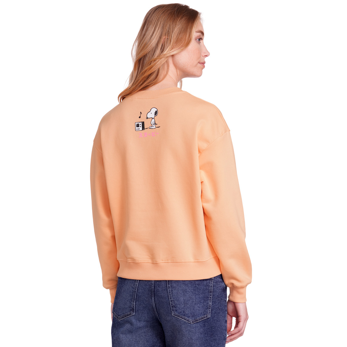 Jonas Nielsen Peanuts Sweatshirt mit Brust-Print hellorange