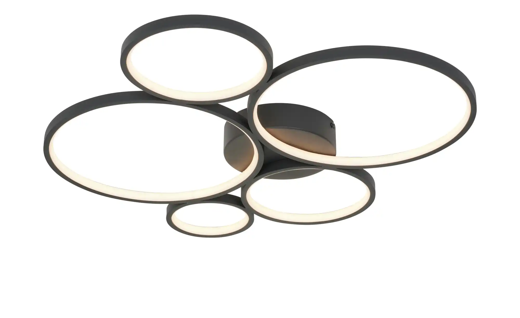 Trio LED-Deckenleuchte, Kreise, schwarz
