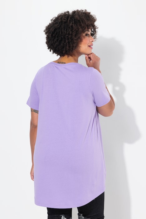 T-Shirt, A-Linie, Metallic-Smiley