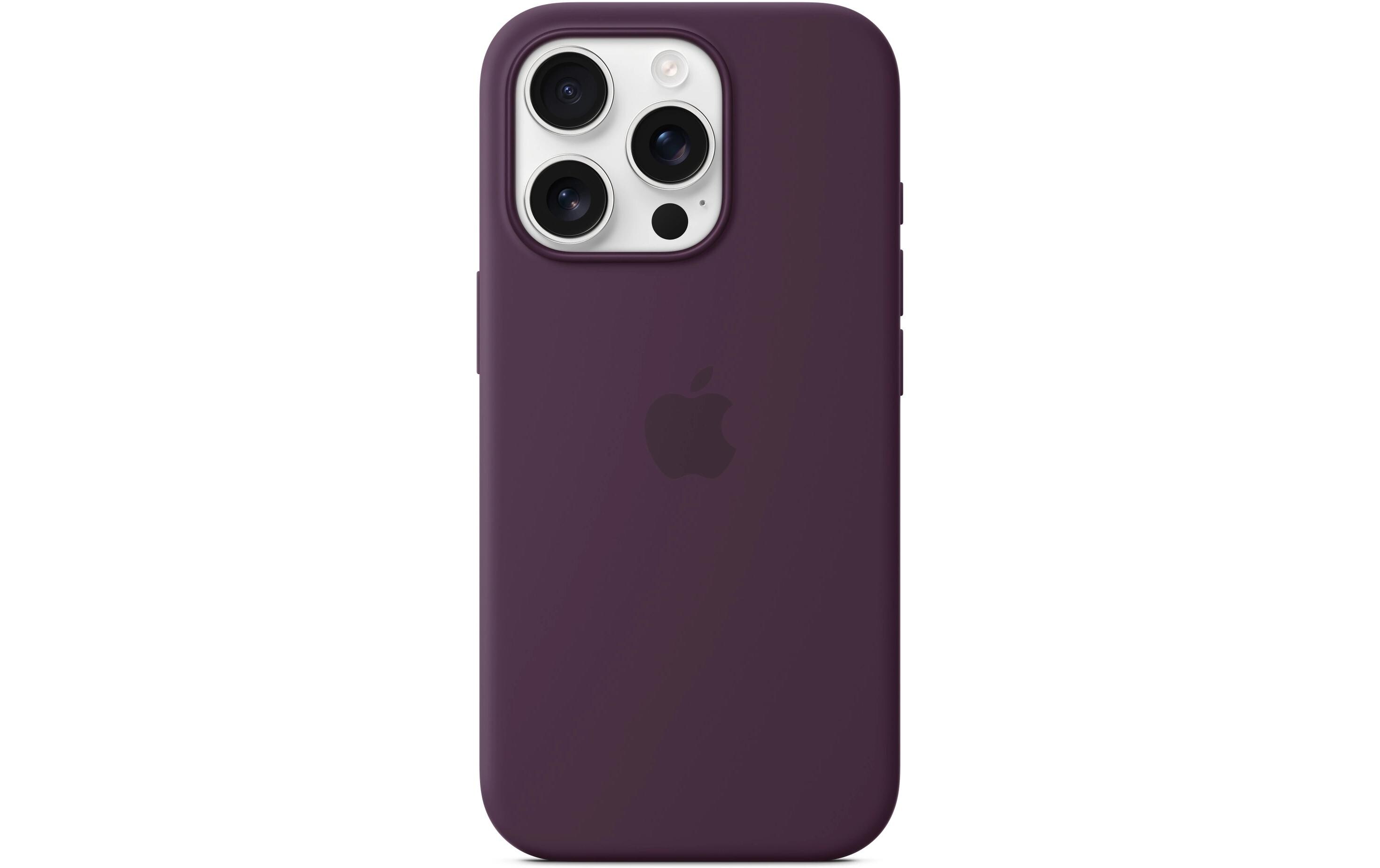 Silicone Case mit MagSafe iPhone 16 Pro PflaumeSilikon-Backcover mit «MagSafe» für das Apple iPhone 16 Pro