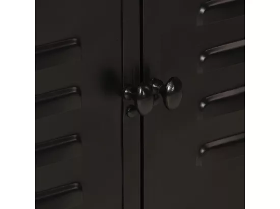 Armoire de lavabo de salle de bain fer et bois de manguier