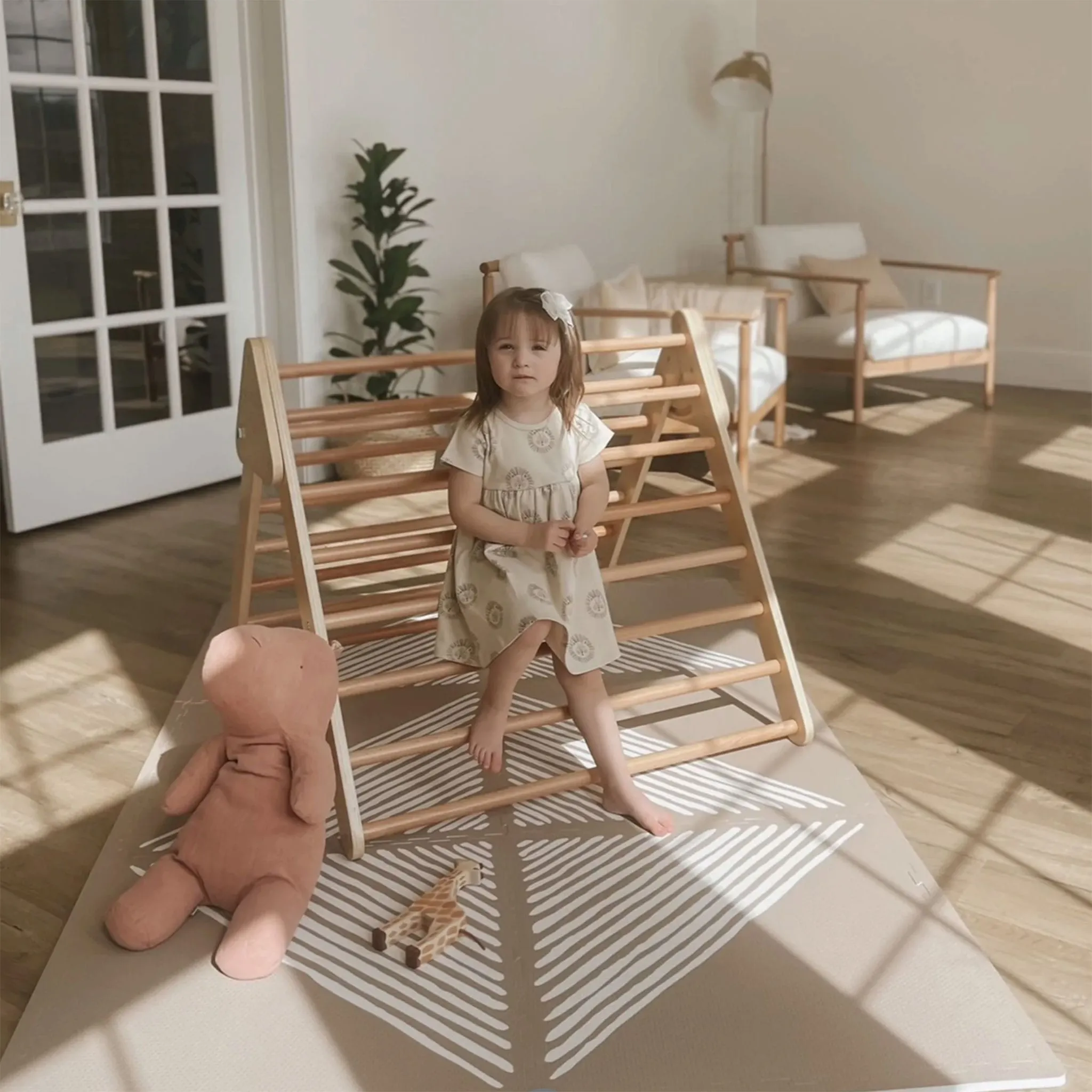 Toddlekind Tapis d'Activité - Collection Sandy Lines Tan