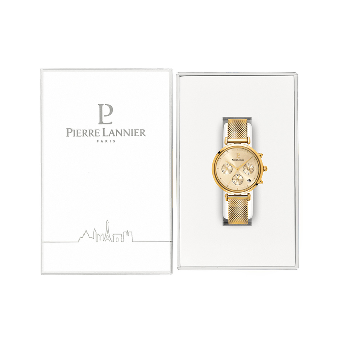 Montre PIERRE LANNIER lutecia femme bracelet acier doré