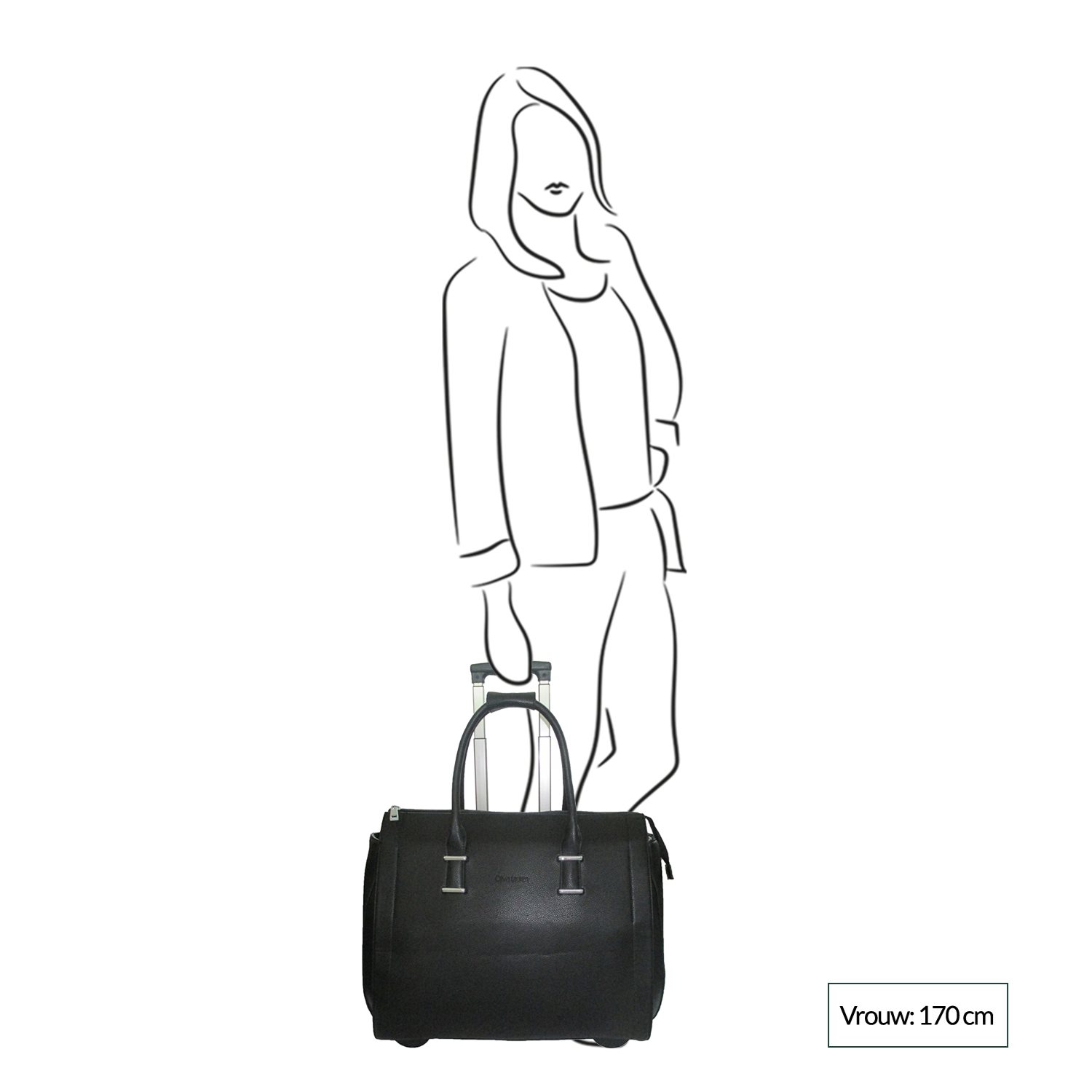Olivia Lauren College Business Trolley zwart