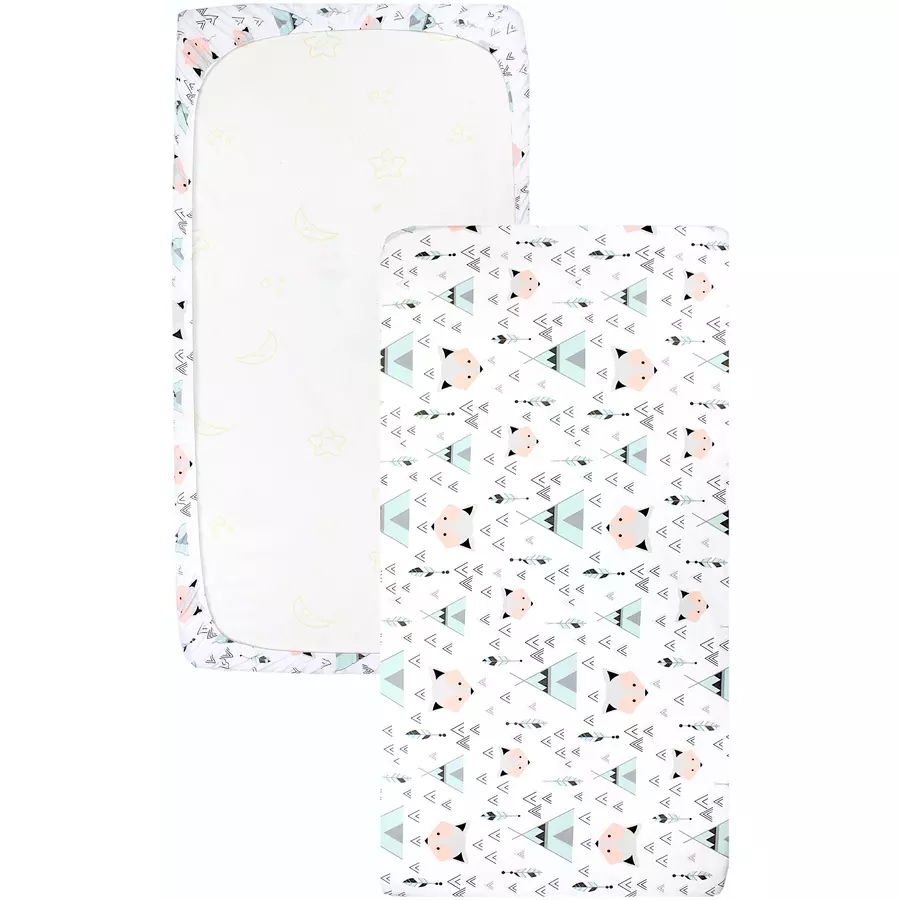 TupTam Baby Kinder Spannbettlaken 2er Pack mint