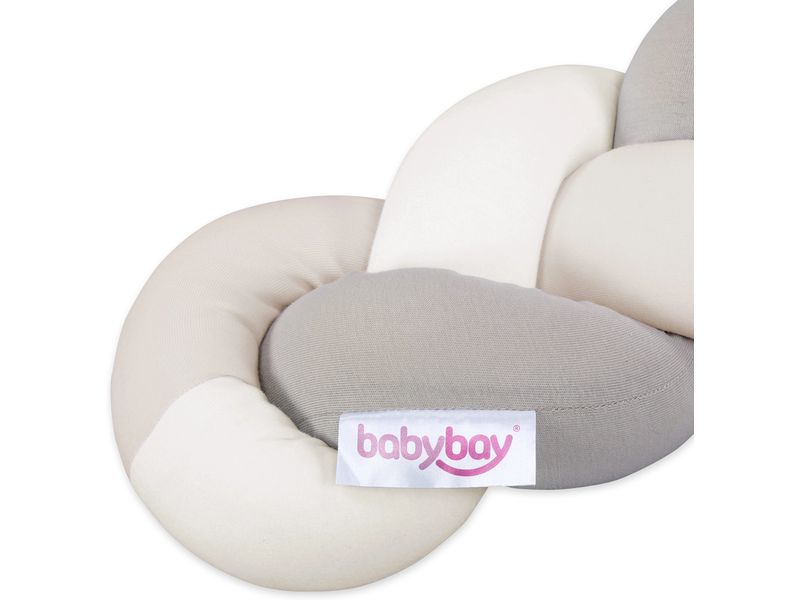 babybay Nestschlange geflochten Ivory/Beige/Crème 200 cm Weiche Nestchenschlange für Kinderbetten