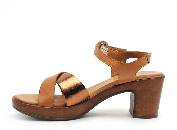Coco abricot nu pieds talons femme minvershein marron