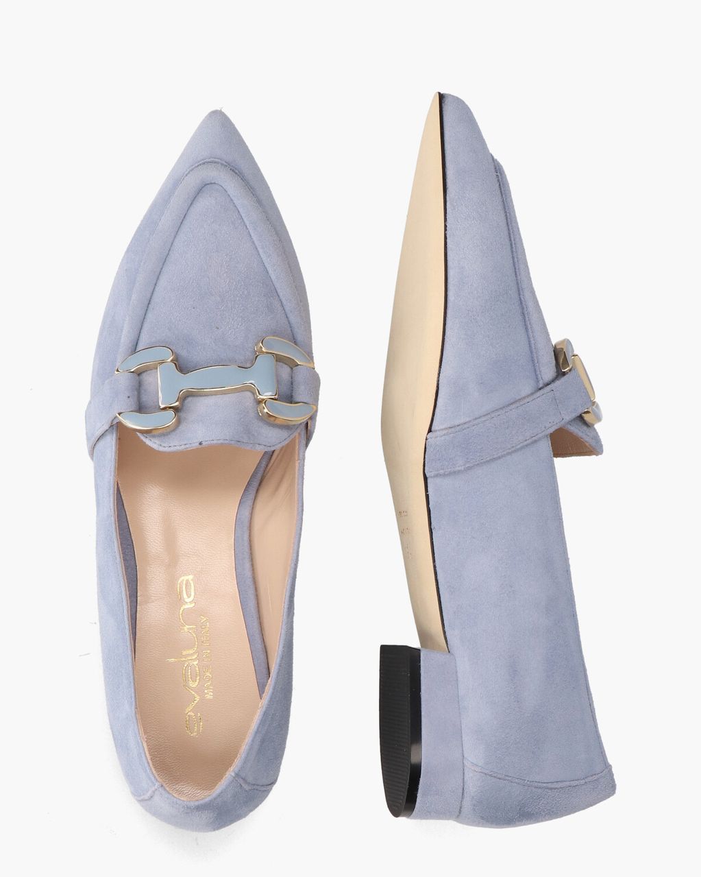 Evaluna Guild Lichtblauw Damesloafers