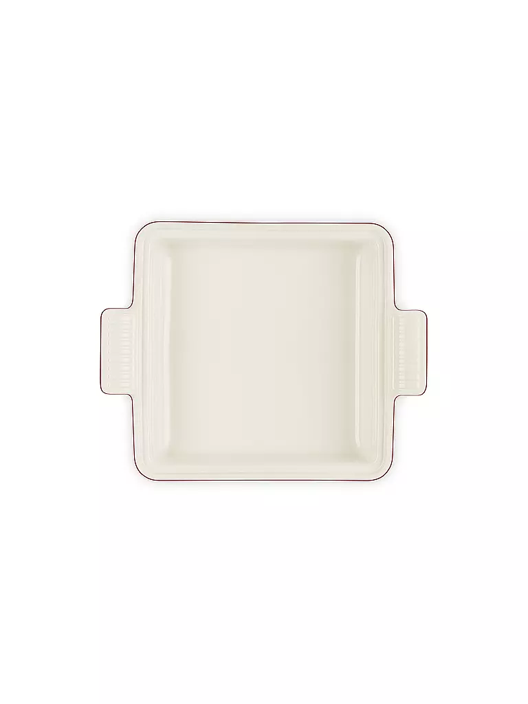LE CREUSET Auflaufform 23cm Tradition mit Deckel aus Steinzeug quadratisch Garnet dunkelrot