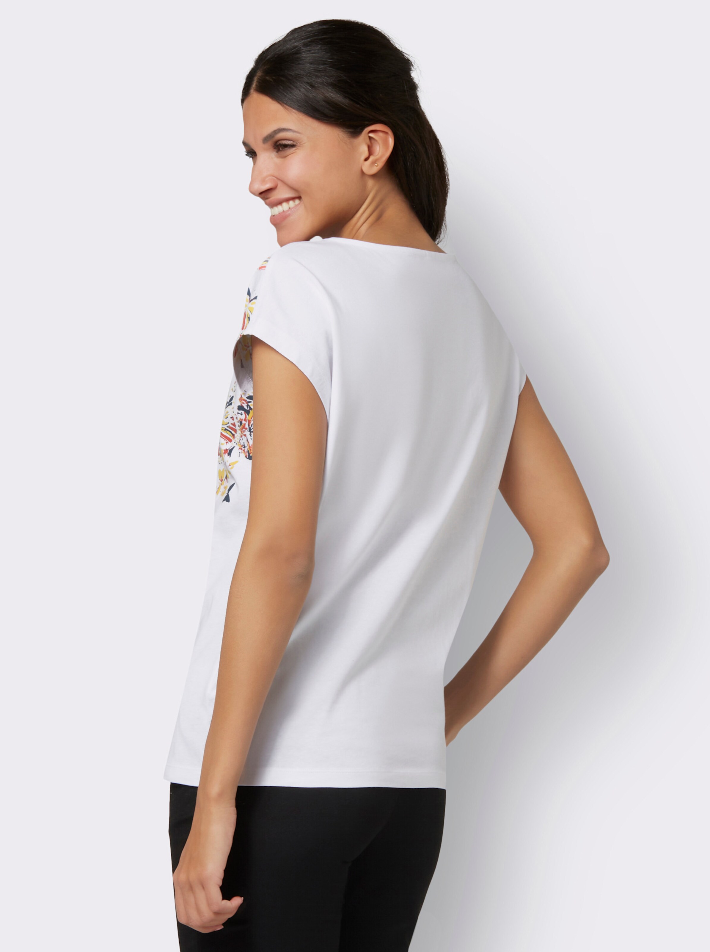 Kurzarmshirt mit Schmetterlings-Druck