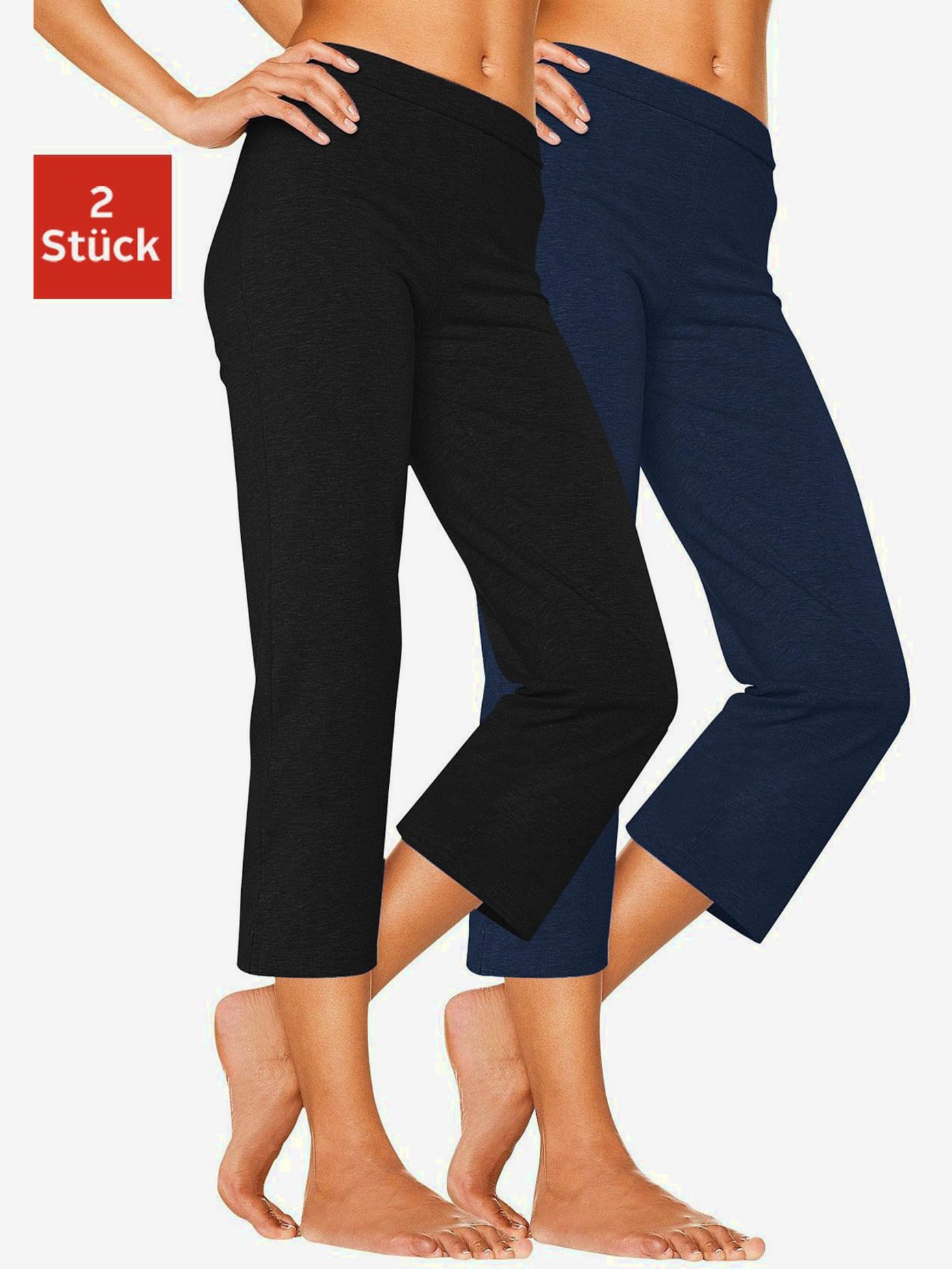 Corsaire lot de 2 pantalons basiques longueur 3/4