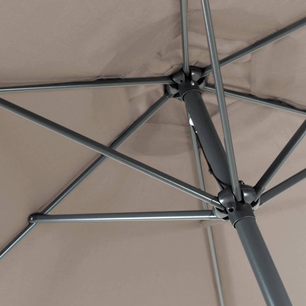 Staande Parasol in aluminium - Stokparasol van 200x300 cm - taupe