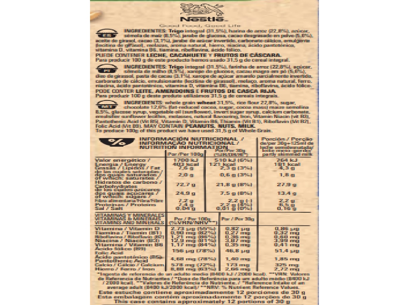 CEREAIS NESTLÉ CRUNCH 375G