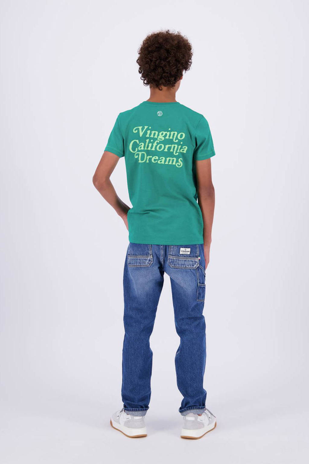 Vingino T-shirt JURF met backprint zeegroen