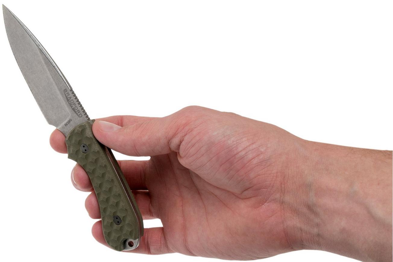 Bradford Guardian 3FE, OD Green Guardian 3 M390, Sabre Stonewashed, False Edge 3FE-002