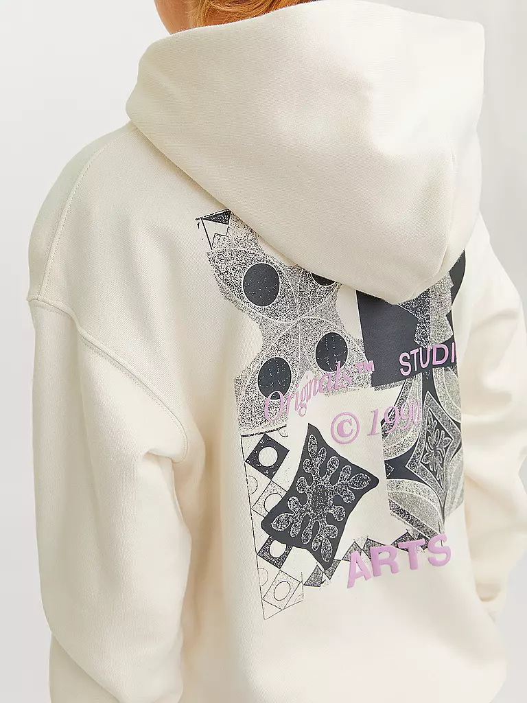 JACK & JONES Jungen Kapuzensweater - Hoodie JORNOHO  weiss
