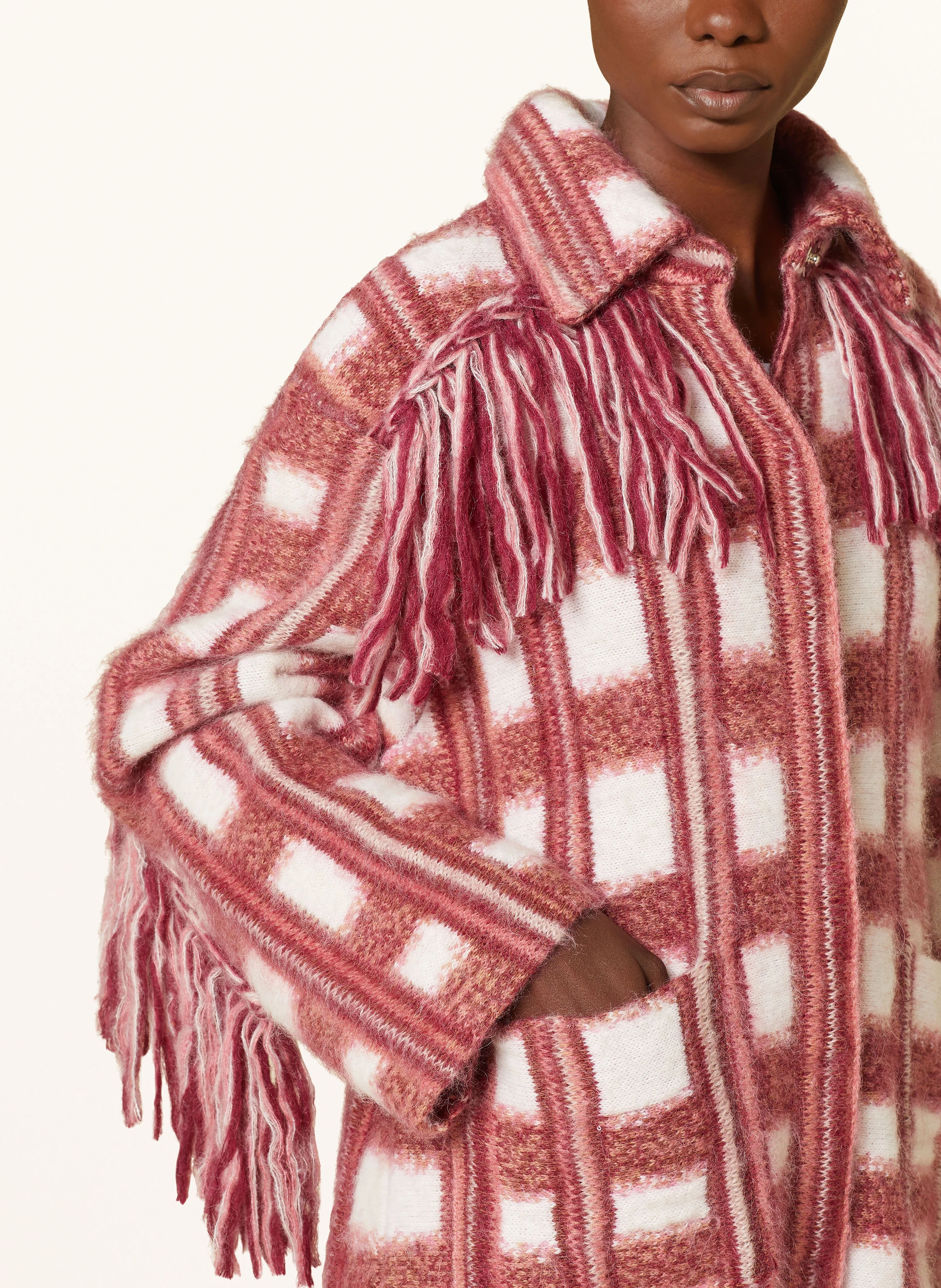 DOROTHEE SCHUMACHER Strickjacke DIZZY CHECK CARDIGAN mit Alpaka