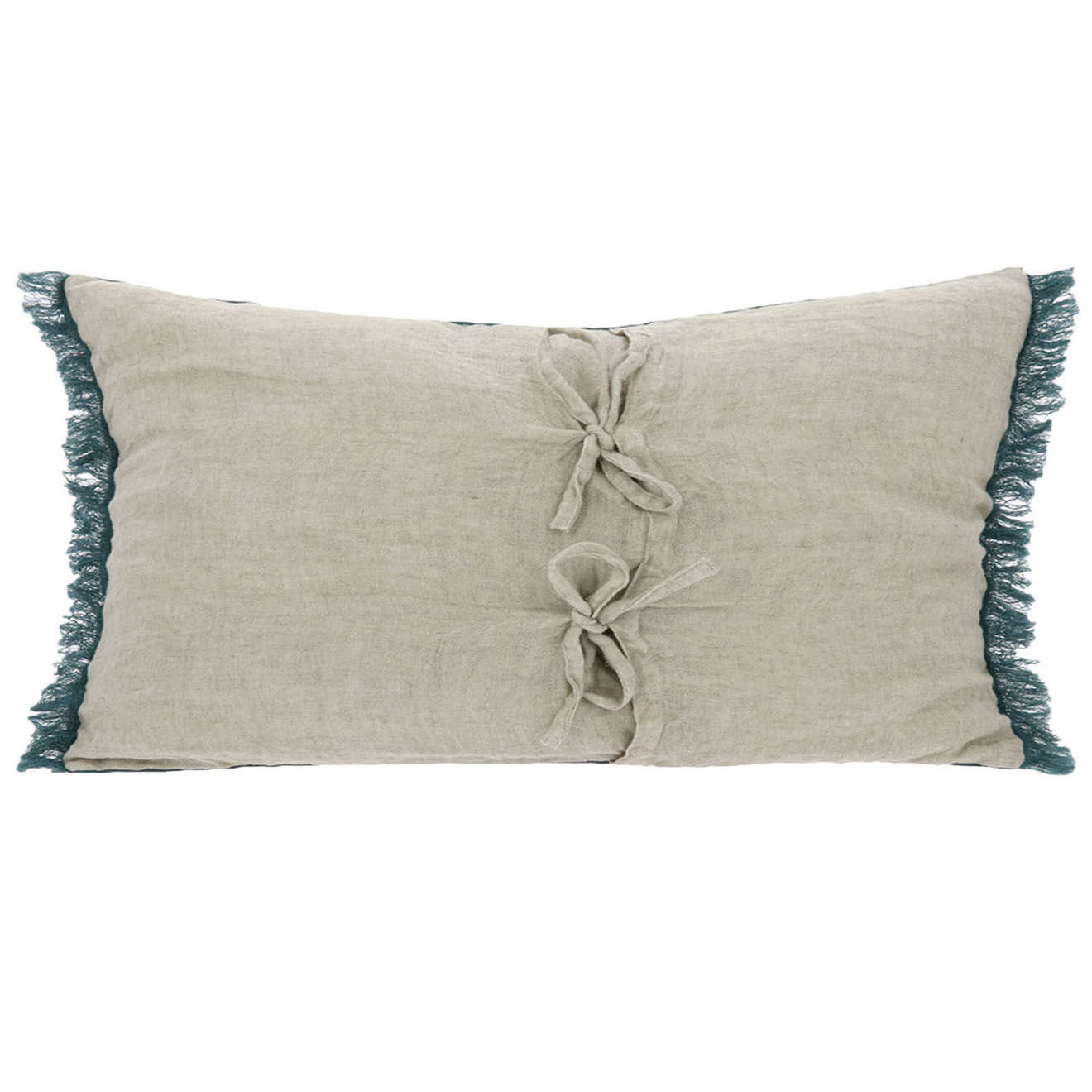 En Fil d'Indienne Housse de coussin Étamine paon - 45x100 cm