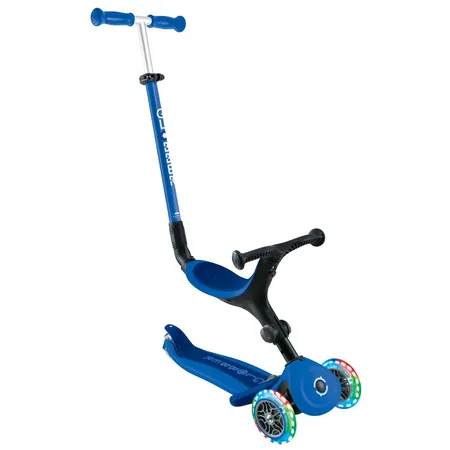 Authentic Sports Globber Go-Up Active Lights blau-dunkelblau, mit Leuchtrollen