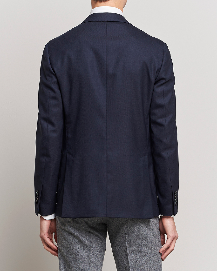 Lardini Patch Pocket Wool Blazer Navy