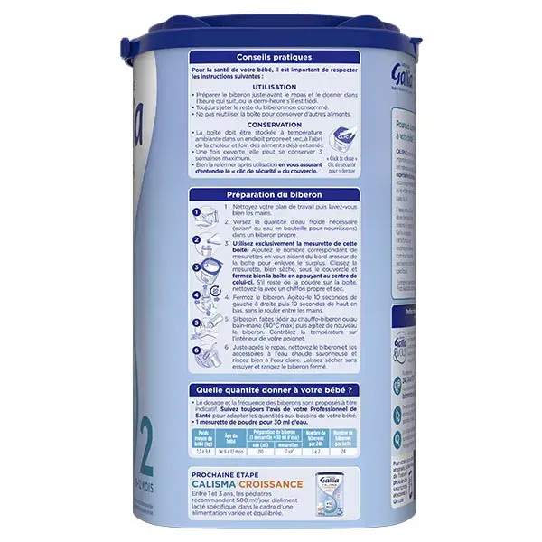 Leite Gallia Calisma Estágio 2 830g